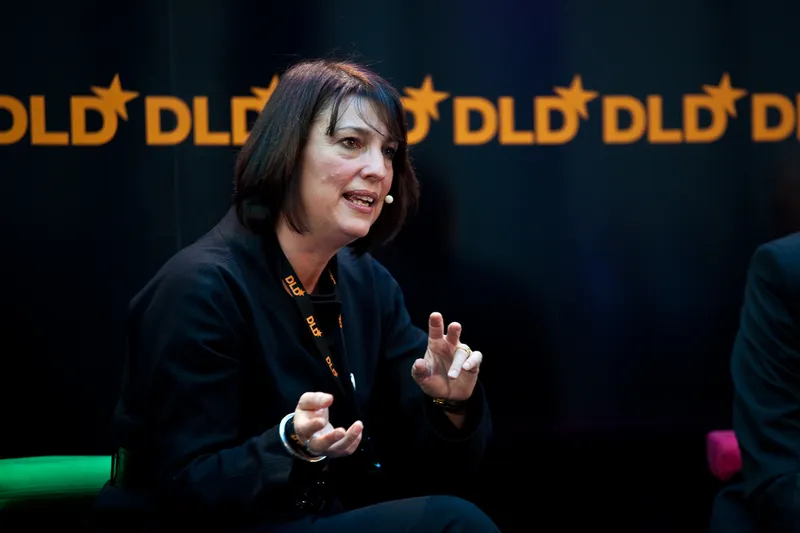 Carolyn McCall speaking at a conference, photographed in 2009.